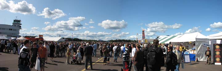 Tens of thousands of people came to Malmi Airport for a