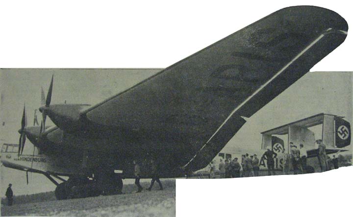J&auml;tteflygmaskinen innan den begiver sig till r&aring;oljetanken. De tvenne soldaterna under vingen &auml;ro p&aring; v&auml;g att anh&auml;mta letternas skjutvapen.