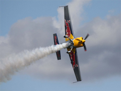 Martin Šonka in the sky over Malmi. Photo: Elina Lindholm